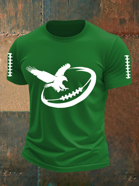 Men's Football Fans Lovers Gameday Casual Short Sleeve T-shirt
