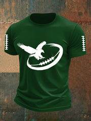 Men's Football Fans Lovers Gameday Casual Short Sleeve T-shirt
