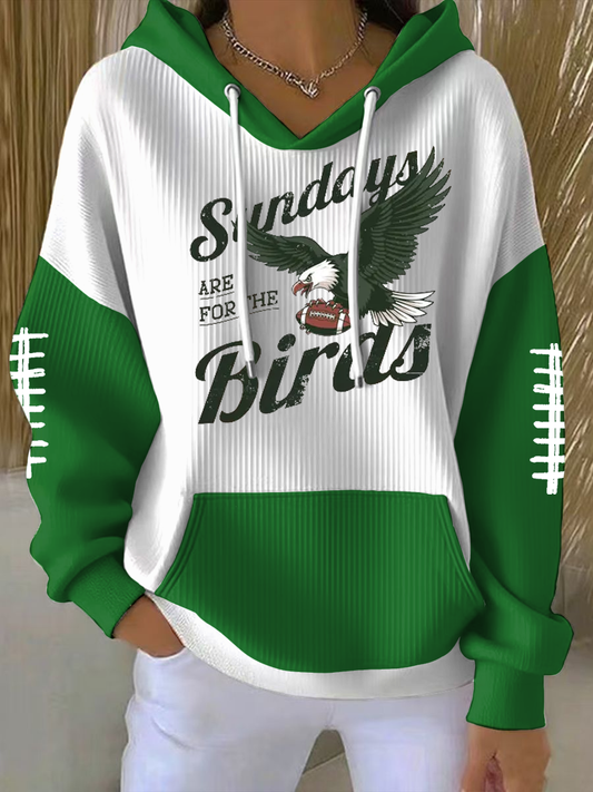 Women's Football Fans Lovers Gameday Casual Printed Tops