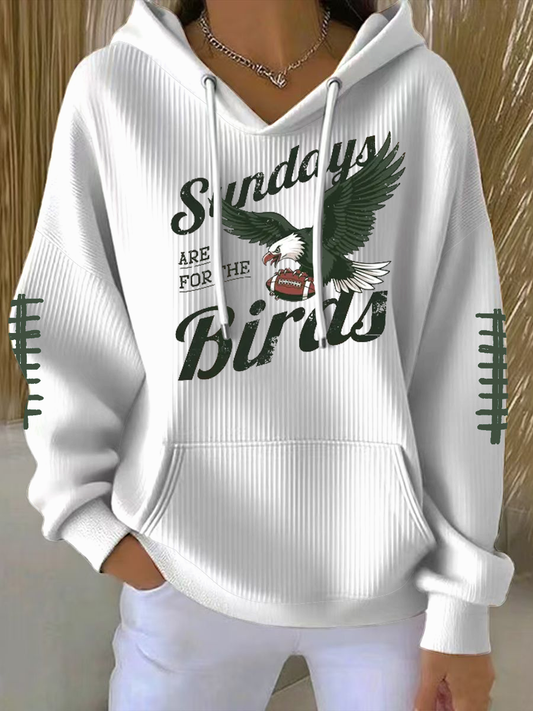 Women's Football Fans Lovers Gameday Casual Printed Tops