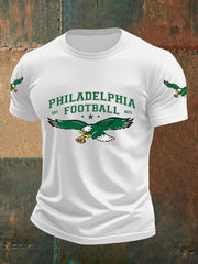 Men's Football Fans Lovers Gameday Casual Short Sleeve T-shirt