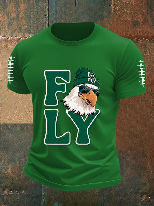 Men's Football Fans Lovers Gameday Casual Short Sleeve T-shirt