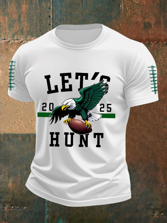 Men's Football Fans Lovers Gameday Casual Short Sleeve T-shirt