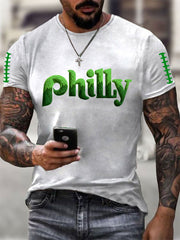 Men's Football Fans Lovers Gameday Casual Short Sleeve T-shirt