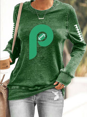 Women's Football Fans Lovers Gameday Casual  Sweatshirt