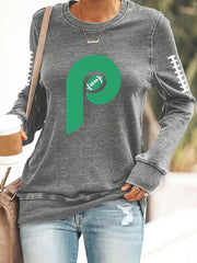 Women's Football Fans Lovers Gameday Casual  Sweatshirt