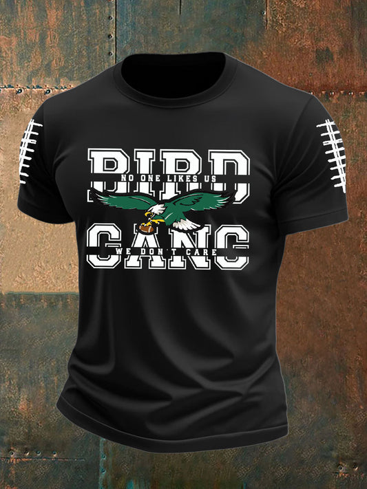 Men's Football Fans Lovers Gameday Casual imitation cotton short-sleeved T-shirt