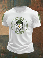 Men's Football Fans Lovers Gameday Casual imitation cotton short-sleeved T-shirt