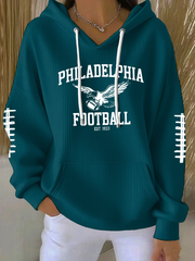 Women's Football Fans Lovers Gameday Casual Printed Tops