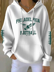 Women's Football Fans Lovers Gameday Casual Printed Tops