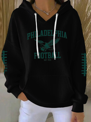 Women's Football Fans Lovers Gameday Casual Printed Tops