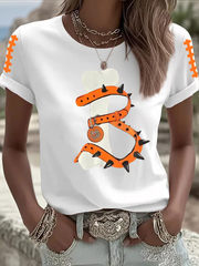 Women's Football Fans Lovers Gameday Casual short-sleeved T-shirt