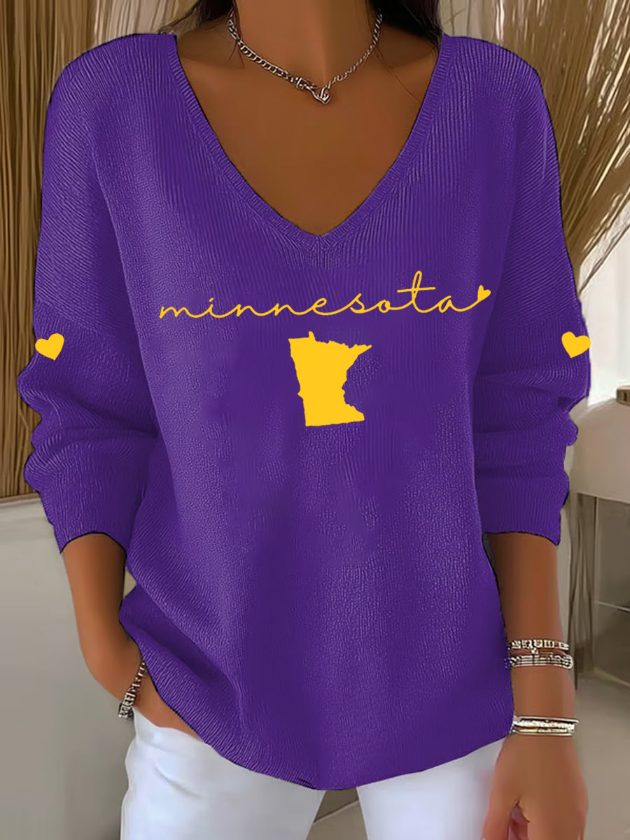 Women's Football Fans Lovers Gameday Casual Long-Sleeve Top