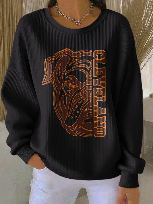 Women's Football Fans Lovers Gameday Casual Regular Sweatshirt