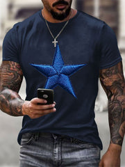 Men's Football Print Casual T-Shirt