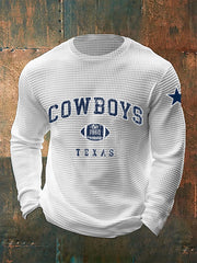 Men's American Football Waffle Long Sleeve T-shirt