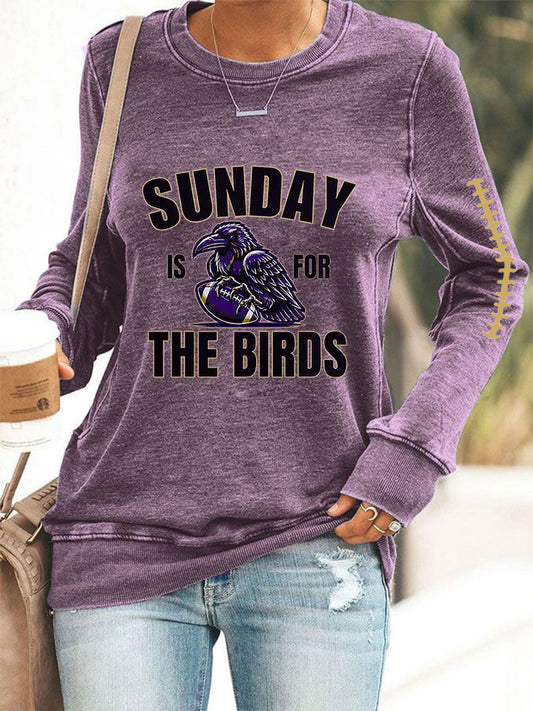 Women's Football Fans Lovers Gameday Casual  Sweatshirt