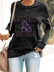 Women's Football Fans Lovers Gameday Casual  Sweatshirt