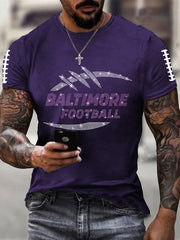 Men's Football Fans Lovers Gameday Casual Short Sleeve T-shirt
