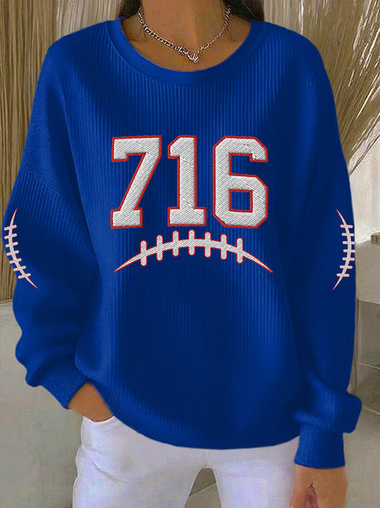 Women's Be Good Do Good God Bless Go Buffalo Football Fans Lovers Gameday Casual Sweatshirt