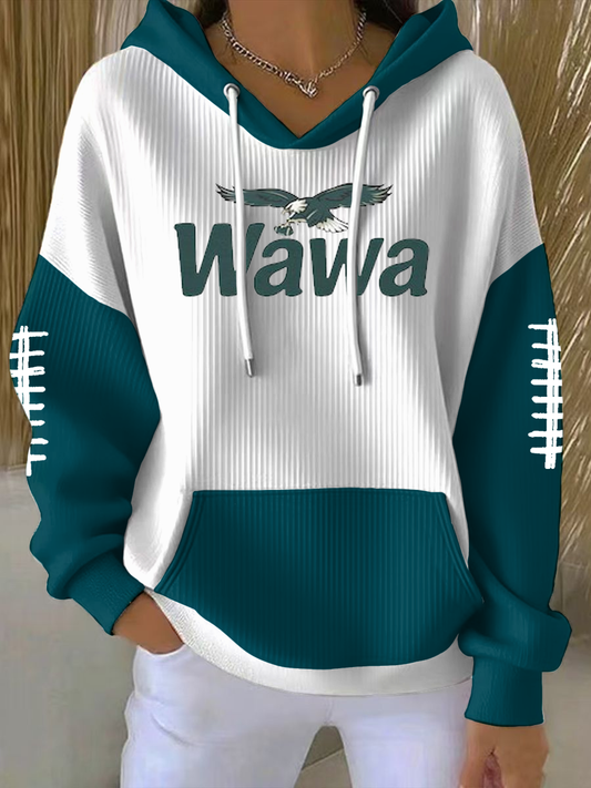 Women's Football Fans Lovers Gameday Casual Printed Hoodie