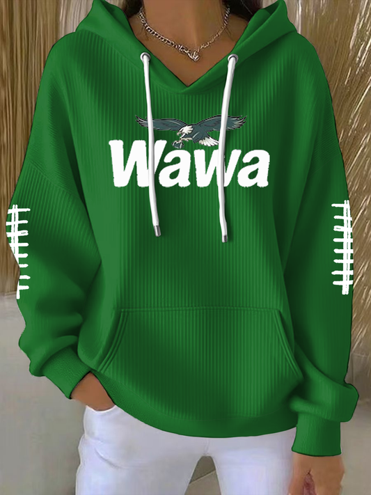 Women's Football Fans Lovers Gameday Casual Printed Hoodie