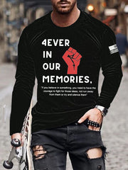 Men's Pray for Charlie Kirk Printed long sleeve T-shirt