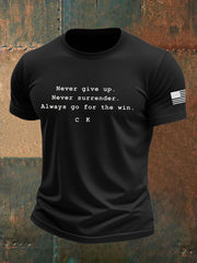 Men's Charlie Kirk imitation cotton short-sleeved T-shirt