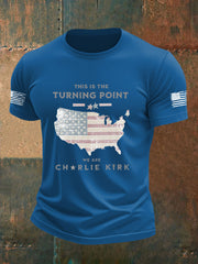 Men's Freedom Is Not Free This is the Turning Point R.I.P Charlie Kirk Short Sleeve T-shirt