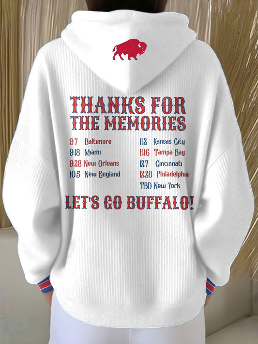 Women's Buffalo Football Lover Printed Hoodie