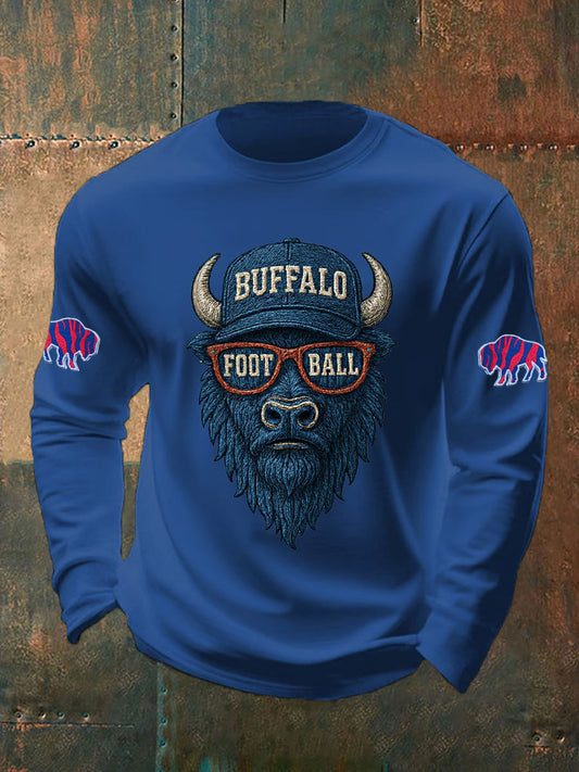 Men's Football Fans Lovers Gameday Casual Long-Sleeve T-shirt