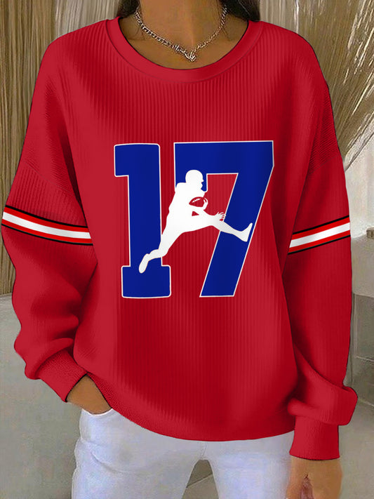 Women's Football Fans Lovers Gameday Casual Sweatshirt