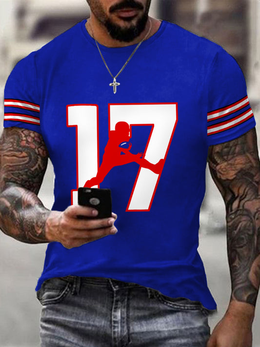 Men's Football Fans Lovers Gameday Casual Tee