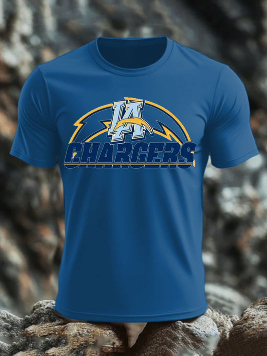 Men's Los Angeles Chargers Crew Neck Short Sleeve T-Shirt