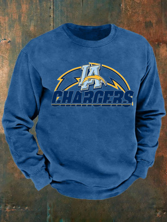Men's Los Angeles Chargers Crew Neck Oversized Sweatshirt