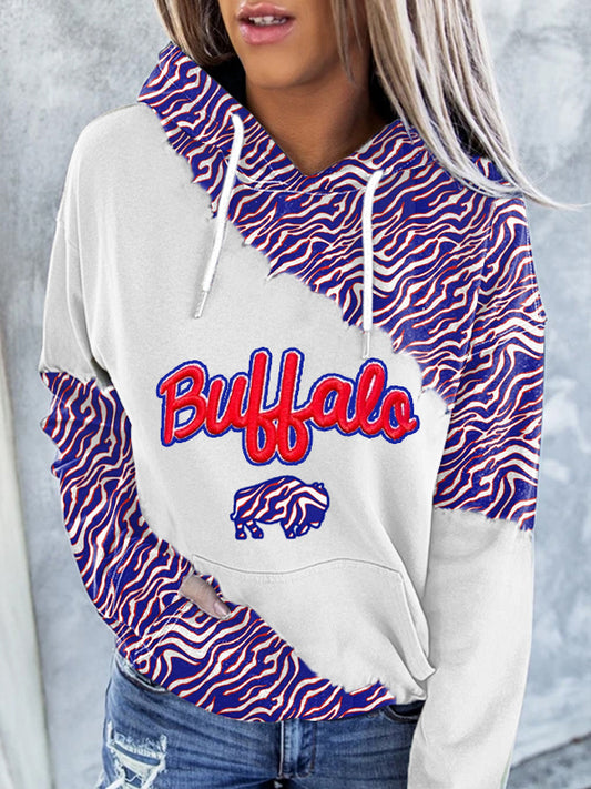 Women's Football Fans Lovers Gameday Casual  Hoodie