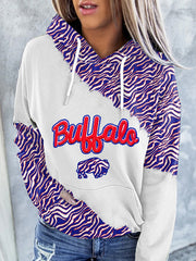 Women's Football Fans Lovers Gameday Casual  Hoodie