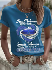 Women's Football Print Casual T-shirt