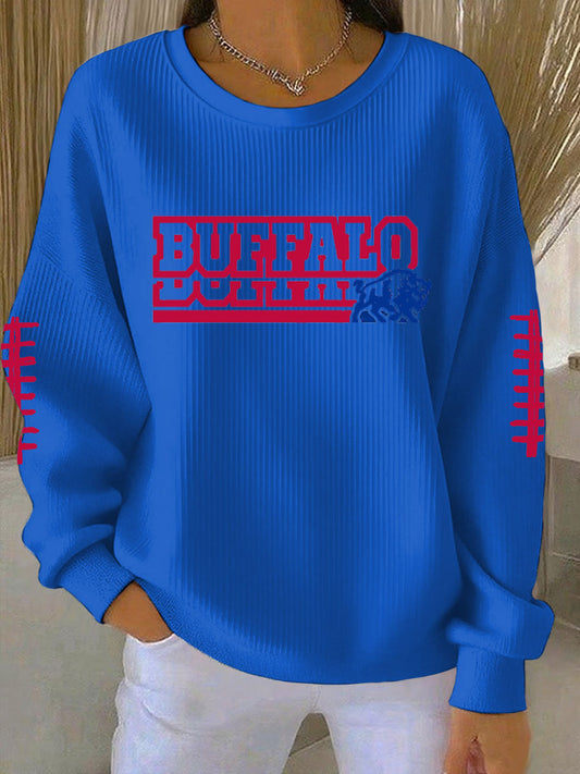 Women's Football Fans Lovers Gameday Casual Long Sleeve Shirt