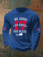 Men's Football Fans Lovers Gameday Casual long sleeve T-shirt