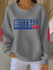 Women's Football Fans Lovers Gameday Casual Long Sleeve Shirt