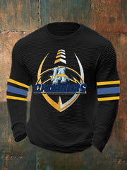 Los Angeles Chargers Men's Oversized Waffle Crew Neck Sweatshirt