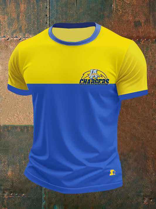 Men's Los Angeles Chargers Crew Neck Short Sleeve T-Shirt