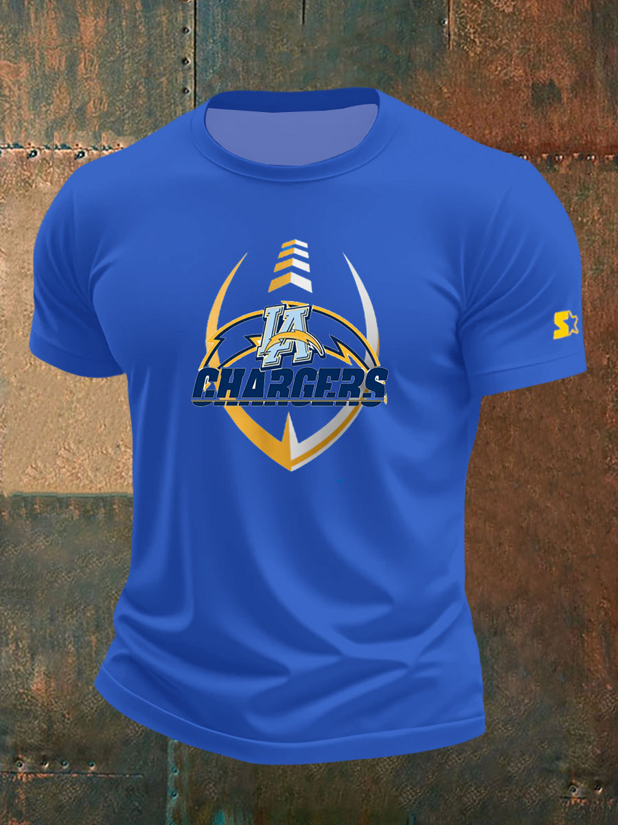 Men's Los Angeles Chargers Crew Neck Short Sleeve T-Shirt