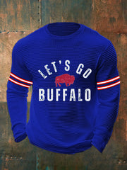 Men's Football Fans Lovers Gameday Casual Waffle Top