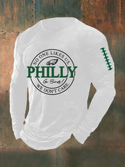 Men's Football Fans Lovers Gameday Casual Long Sleeve T-shirt
