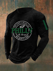 Men's Football Fans Lovers Gameday Casual Long Sleeve T-shirt