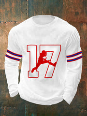 Men's Football Fans Lovers Gameday Casual Waffle Top