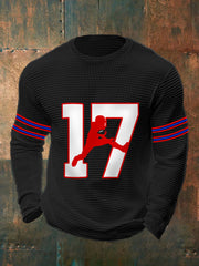 Men's Football Fans Lovers Gameday Casual Waffle Top