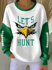 Women's Football Fans Lovers Gameday Casual Printed Tops